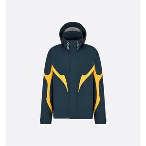 DIOR HOMME Technical Hooded Ski Jacket with Abstract Paneling Men BLACK